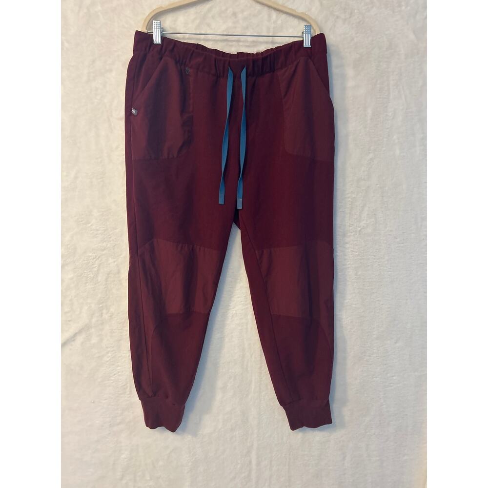 FIGS Disney Scrub Pants Burgundy Wine Red‎ Medical  XL Unisex